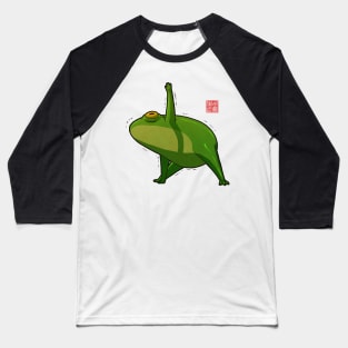 Yoga Frog Triangle Pose Baseball T-Shirt